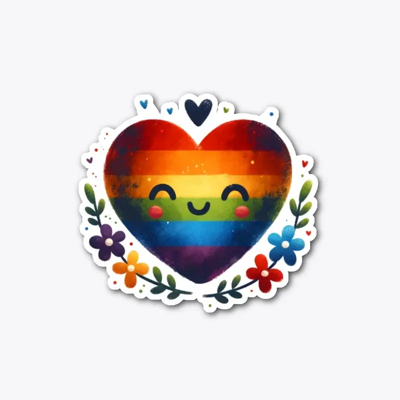 Folk Art Heart Pride Month LGBTQ