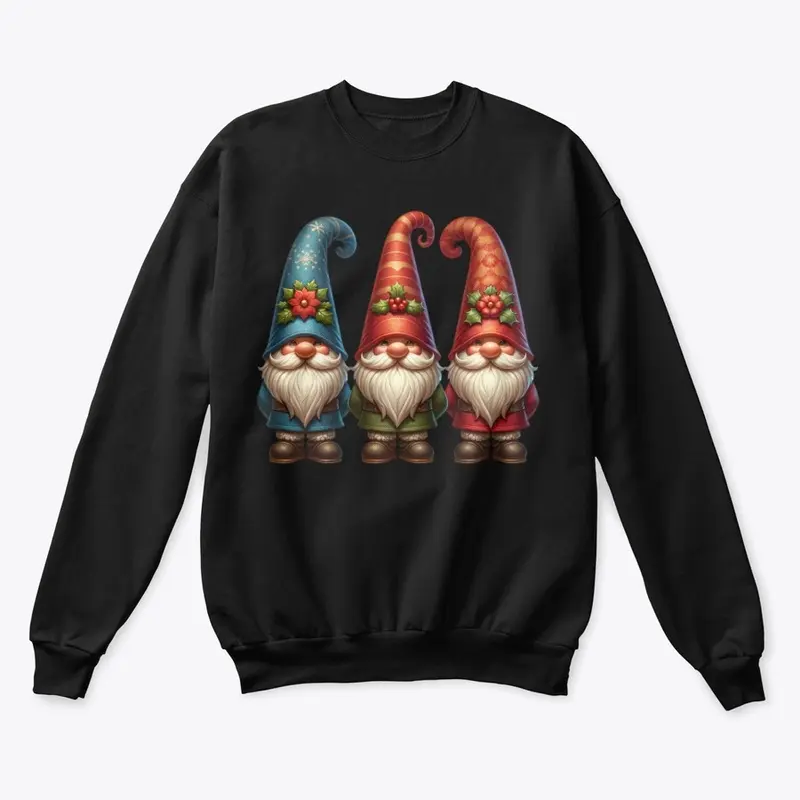 Three Classic Vintage Christmas Gnomes