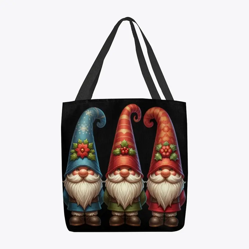 Three Classic Vintage Christmas Gnomes