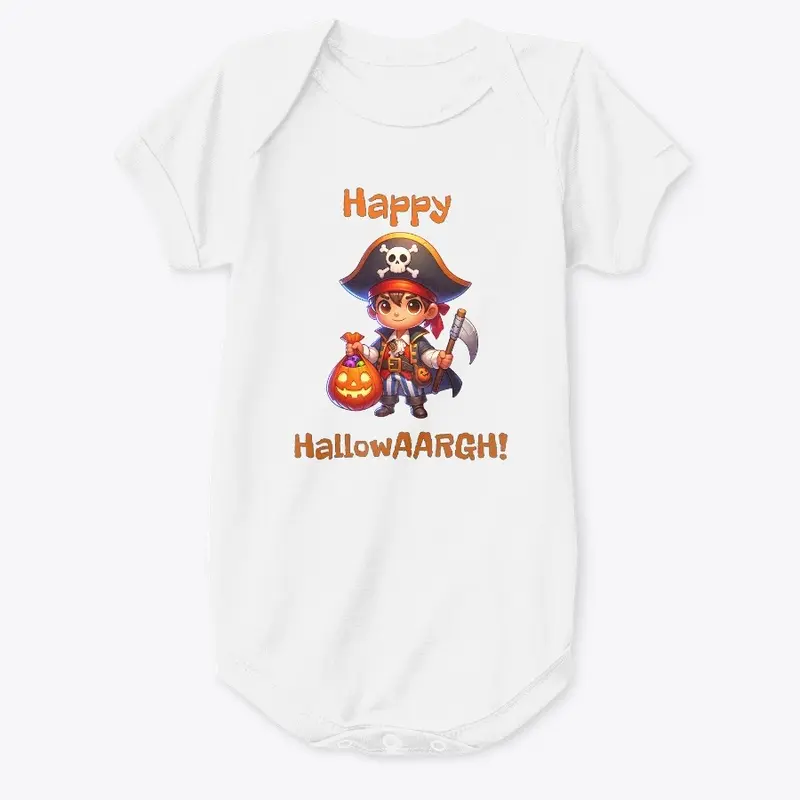 Cute Happy HallowAARGH Cartoon Pirate