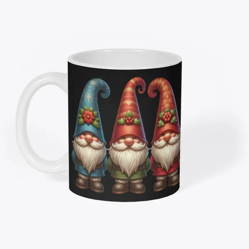 Three Classic Vintage Christmas Gnomes