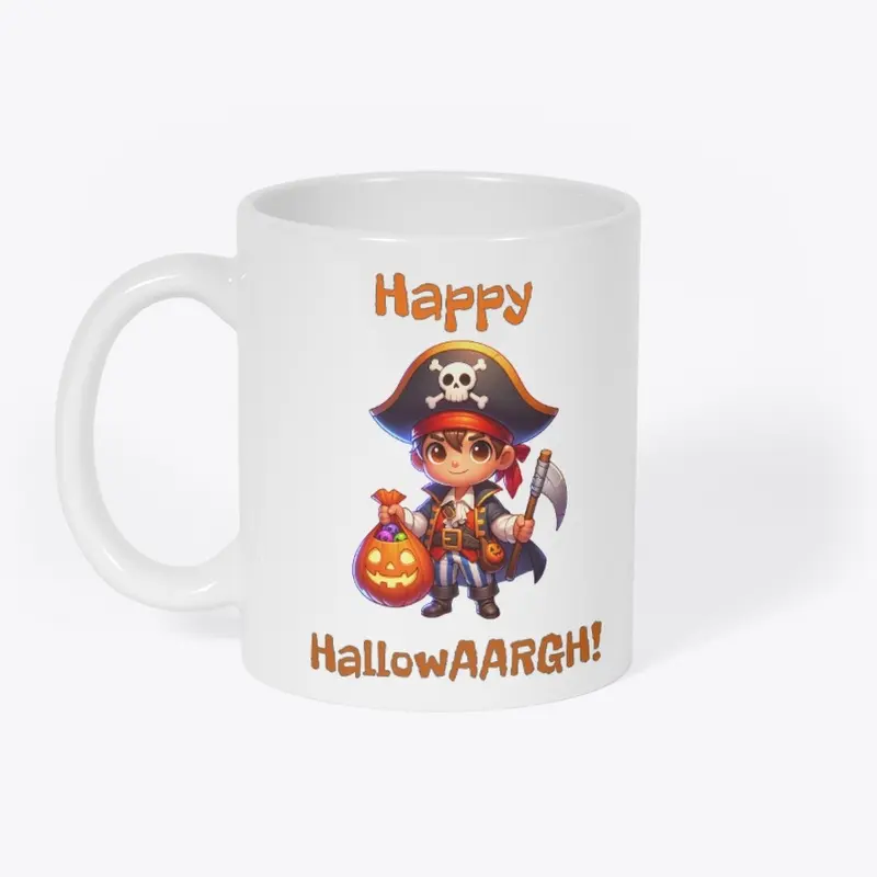 Cute Happy HallowAARGH Cartoon Pirate